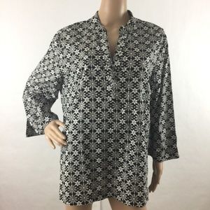 White Stag Floral Tunic Top